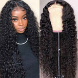 Beaudiva Deep Wave Human Hair Wigs 13x4 Lace Front Wigs 100% Human Hair Wigs Transparent Lace Wigs