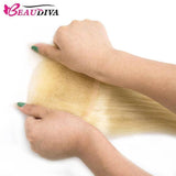 Beaudiva 613 Blonde Straight 3 Bundles With 4x4 Lace Closure Virgin Human Hair