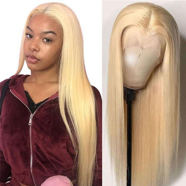 【Dolly】TK28 : 613 Blonde Lace Front Wigs 13X4 Lace Front Remy Hair Wigs Honey Blonde Lace Frontal Wig