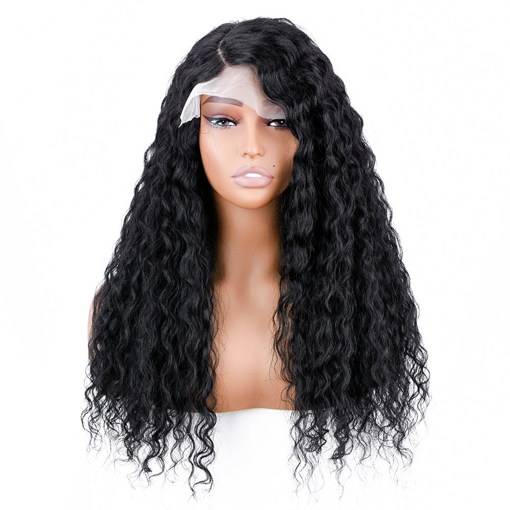 【Zooey】TK58 : Sheep Curly 6"x1.5" Lace Wig Tight And Bouncy Curly Human Hair Wigs