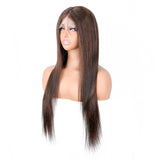 【Nova】TK16 : Chestnut Brown 4x4 Lace Closure Wig Straight Human Hair Wig Chocolate Brown 4# Beaudiva