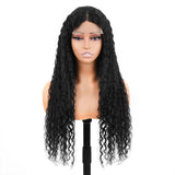 【Nisha】TK54 :Glueless Water Wave 5x5 Transparent Lace Closure Wigs Human Hair Wig Pre Plucked with Baby Hair