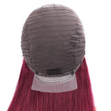 【Garney】: BEAUDIVA Burgundy Color Straight 13X4 Lace Front Wig Human Hair Wigs Plucked Baby Hair