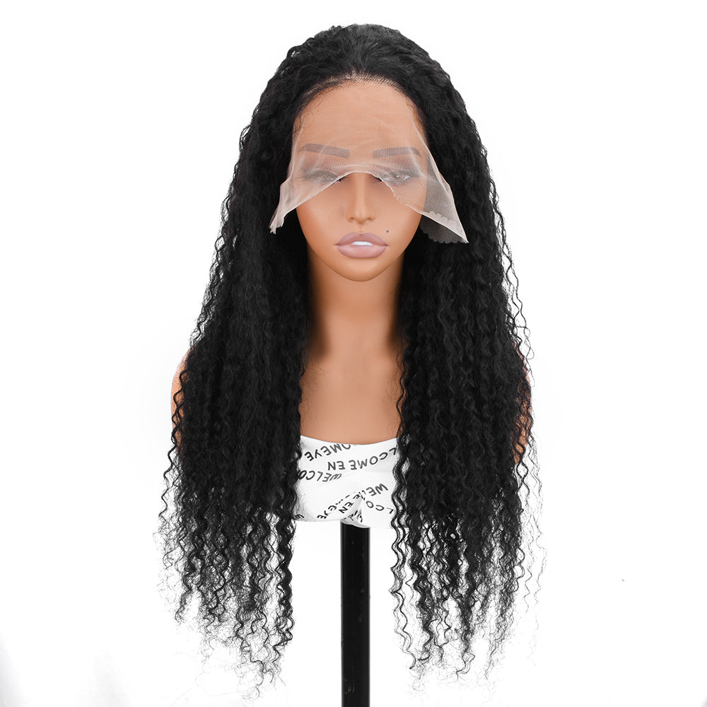 【Masha】TK21 : 13X6 Kinky Curly Human Hair Wigs Curly Hair Wigs Transparent Lace Wig With Baby Hair