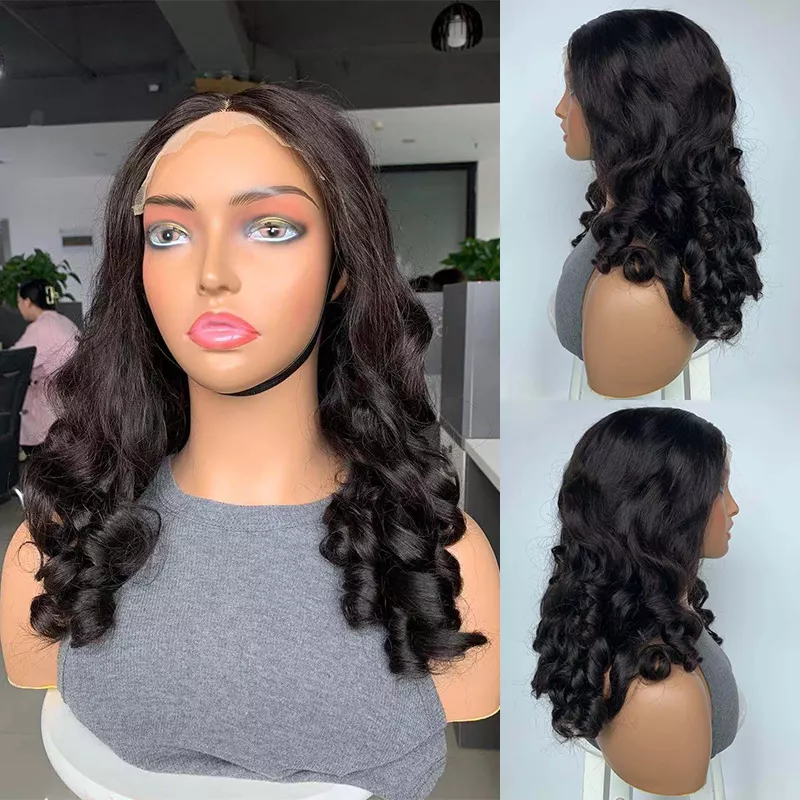 【Demi】TK37 : Egg Curly 4X4 Lace Closure Wig Human Hair Wigs Transparent Lace Wig