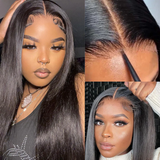 【Gaga】TK55 : Wear and Go Glueless 4X4 Lace Closure Human Hair Wig Brazilian Straight Lace Wigs For Women 4X4 Transparent Lace Closure Wigs New