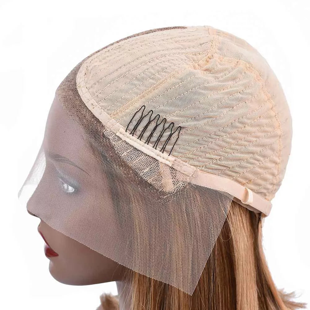 Beaudiva Bone Straight Highlight BOB Wigs Fashionable Design T Part Lace Wigs Human Hair