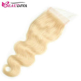 Beaudiva Hair 613 Blonde Body Wave 3 Bundles With Lace Closure Virgin Remy Human Hair