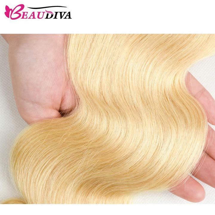 Beaudiva Body Wave Human Hair Blonde 3 Bundles Brazilian Hair