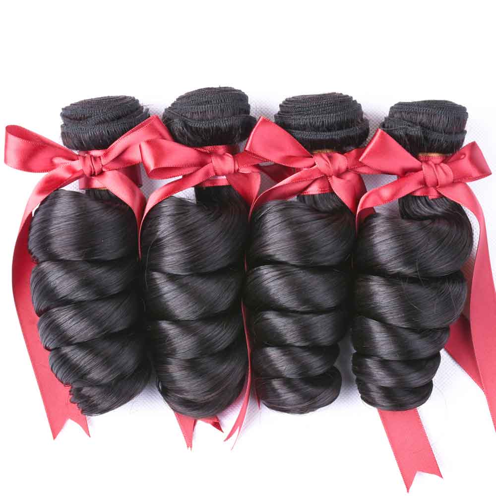 Beaudiva Loose Wave 4 Bundles With Lace Frontal Brazilian Virgin Remy Human Hair