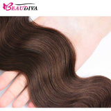 Beaudiva Body Wave Light Brown 100% Real Human Hair 3&4  Bundles