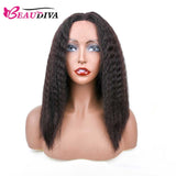 Beaudiva Straight/Kinky Straight/Jerry Curly Bob Wig Human Hair Wigs For Women