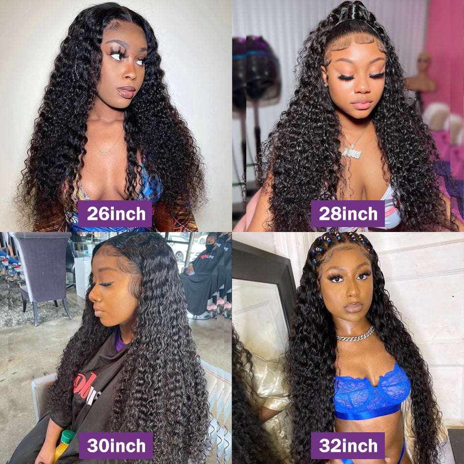 Beaudiva Deep Wave Human Hair Wigs Lace Closure Wig  4x4 Human Hair Wigs For Women Natural Hairline