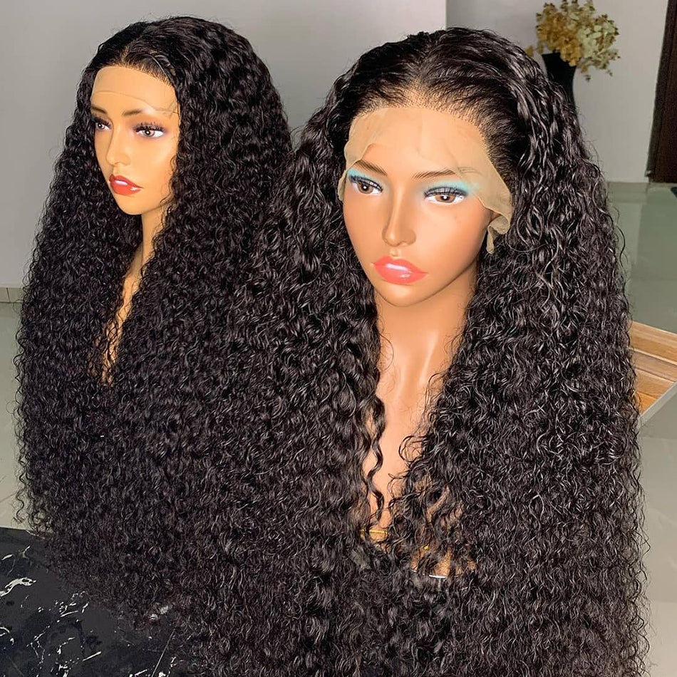 【Katie】TK20 : Beaudiva Deep Wave Human Hair Wigs Lace Front Wigs Transparent Lace 13x6 Wigs Pre Plucked